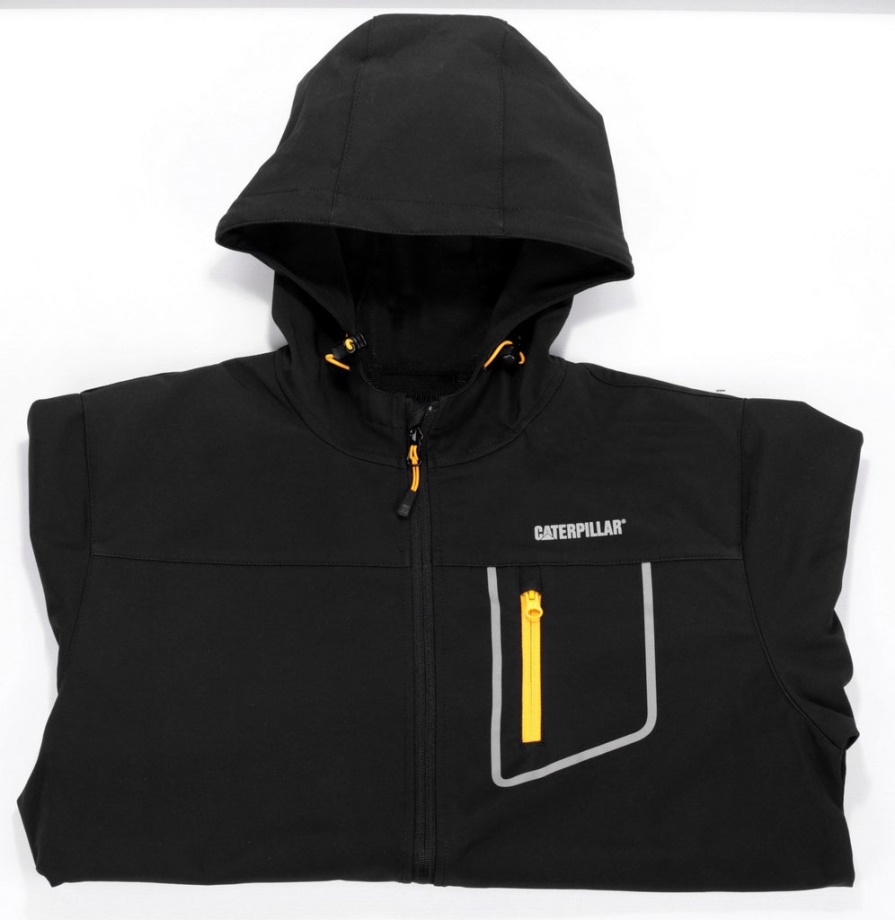 Caterpillar Capstone Kapucnis Soft Shell Kabát Fekete